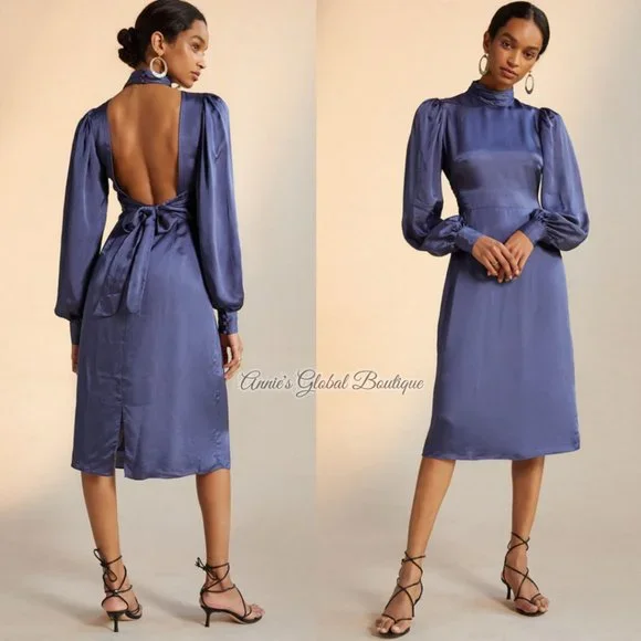 RARE NWT ANTHROPOLOGIE HUTCH Open-Back Midi Dress. Halter Neck. Size 2 - Picture 7 of 16